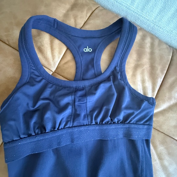 ALO Yoga Navy Racerback Tank Top - Picture 3 of 3